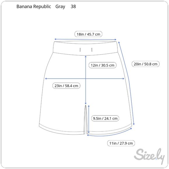 Banana Republic Mens Gray Stretch Relaxed Fit Lightweight Elastic Waist Short 38 - Picture 8 of 9